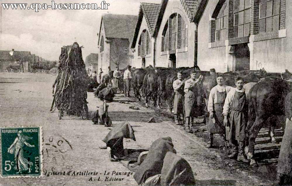 4me Régiment d'Artillerie - Le Pansage